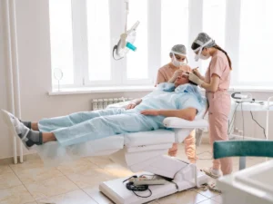 Doctors performing Hair Transplant for Men in Birmingham in a modern clinic for effective hair restoration.